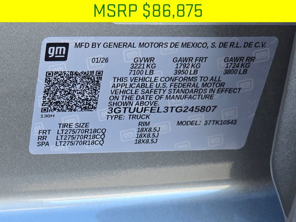 New 2026 GMC Sierra 1500 AT4X w/ LPO, Black Badging Package image 40