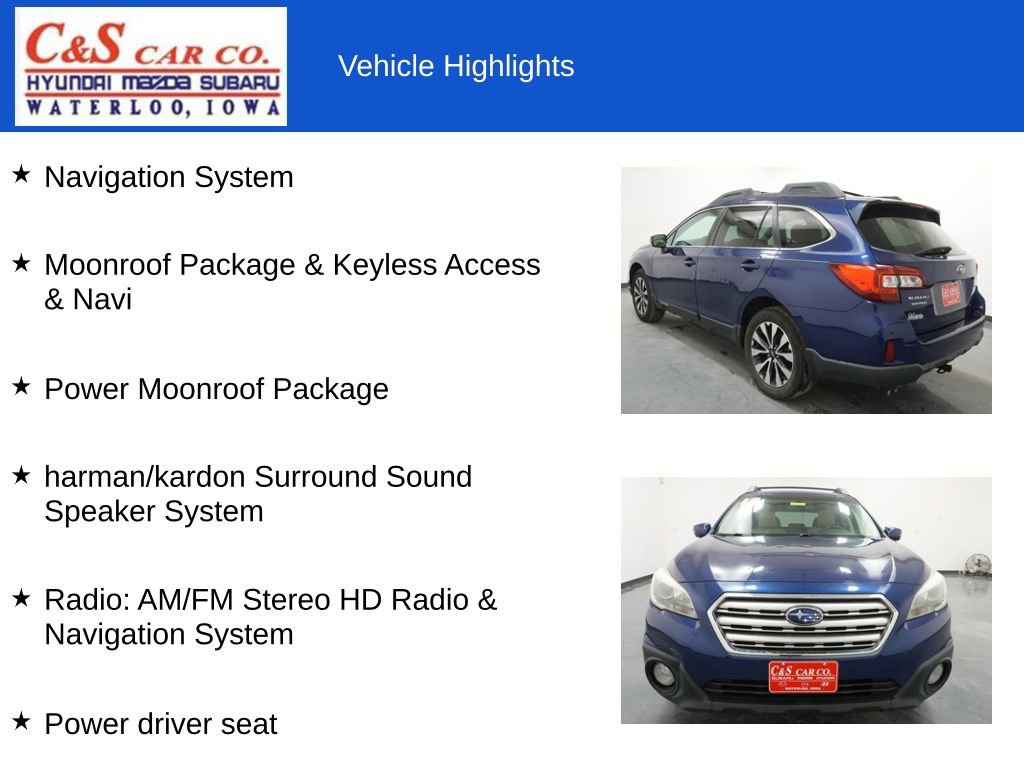 Used 2015 Subaru Outback 2.5i Limited AWD/4WD image 7