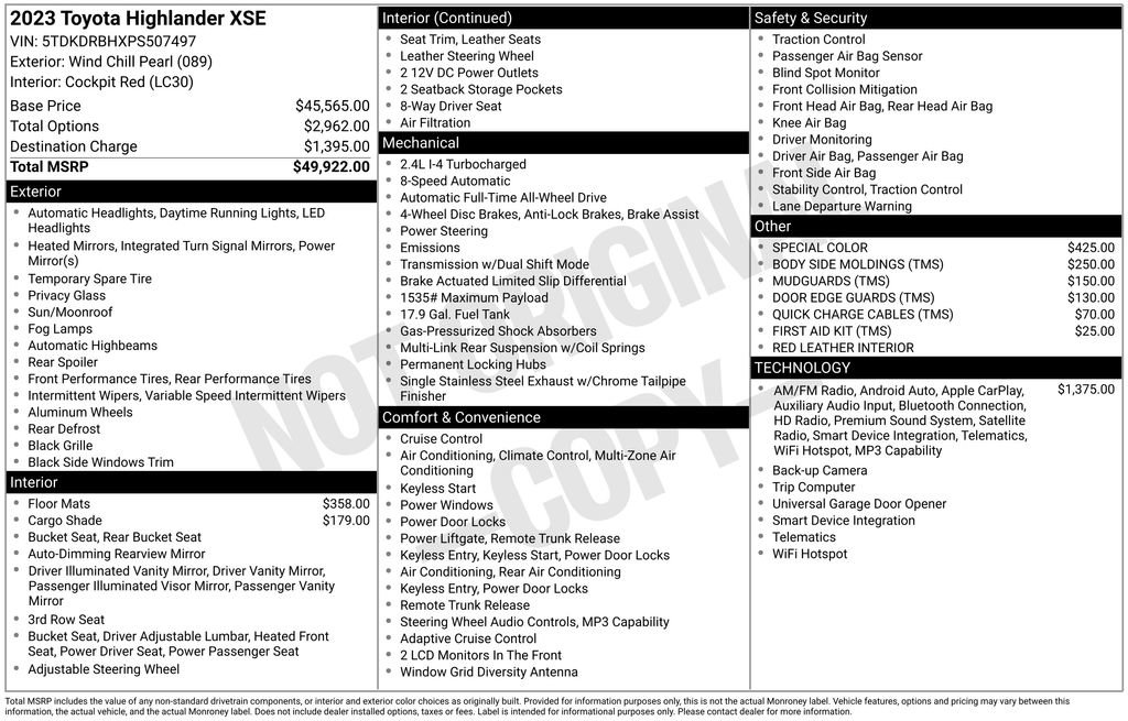 Used 2023 Toyota Highlander XSE AWD/4WD image 12