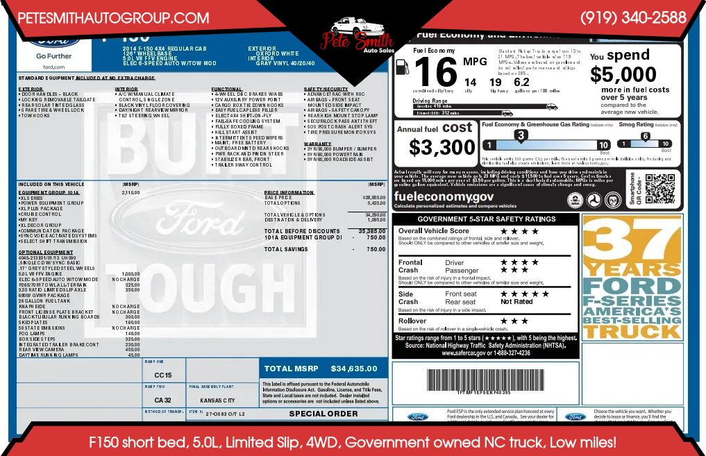 Used 2014 Ford F150 XL w/ Equipment Group 101A Mid AWD/4WD image 32