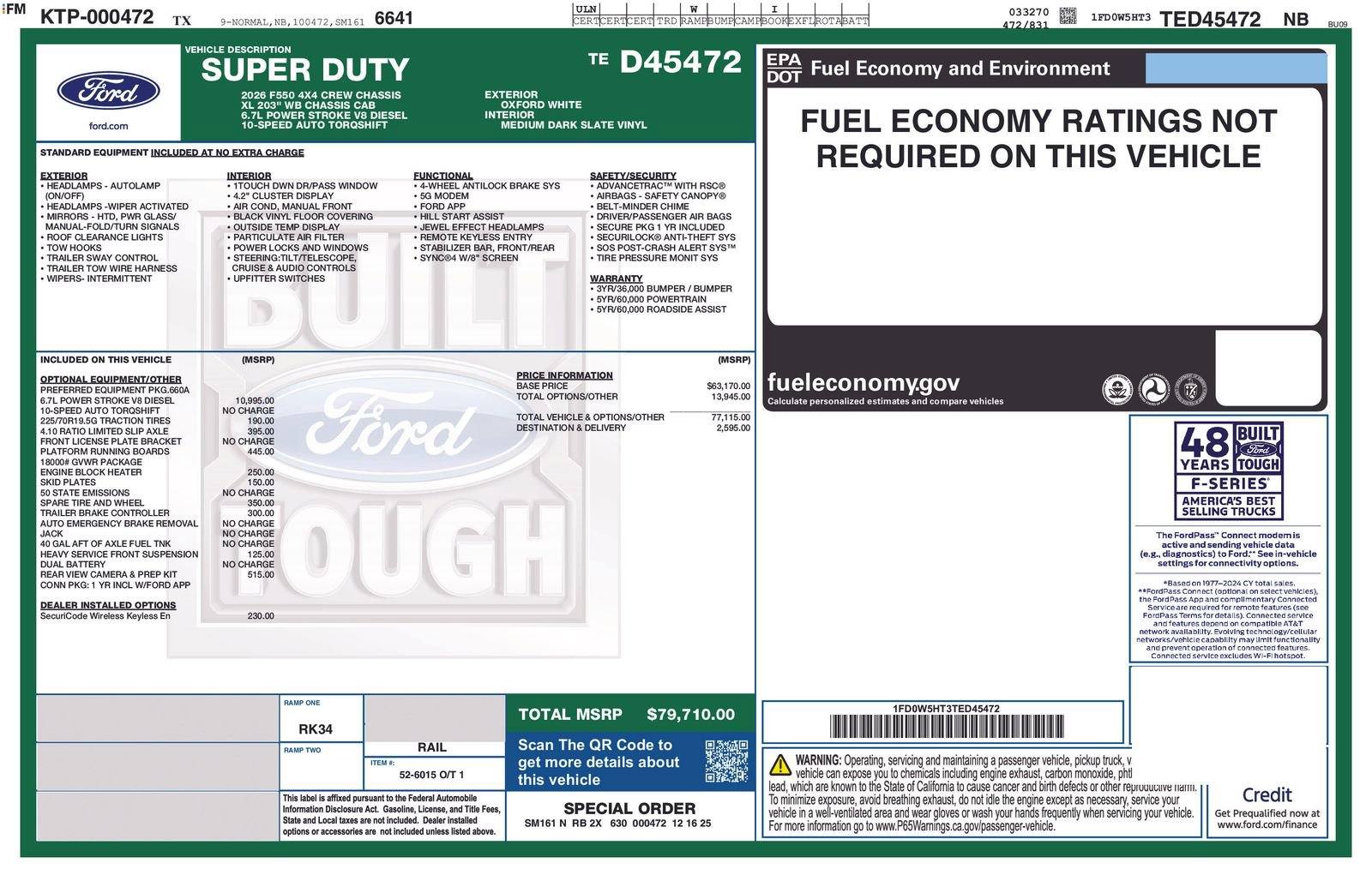 New 2026 Ford F550 4x4 Crew Cab Super Duty image 29