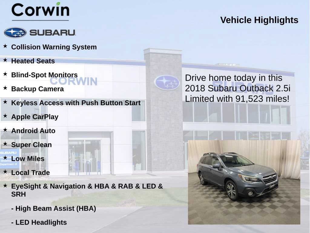 Used 2018 Subaru Outback 2.5i Limited AWD/4WD image 6