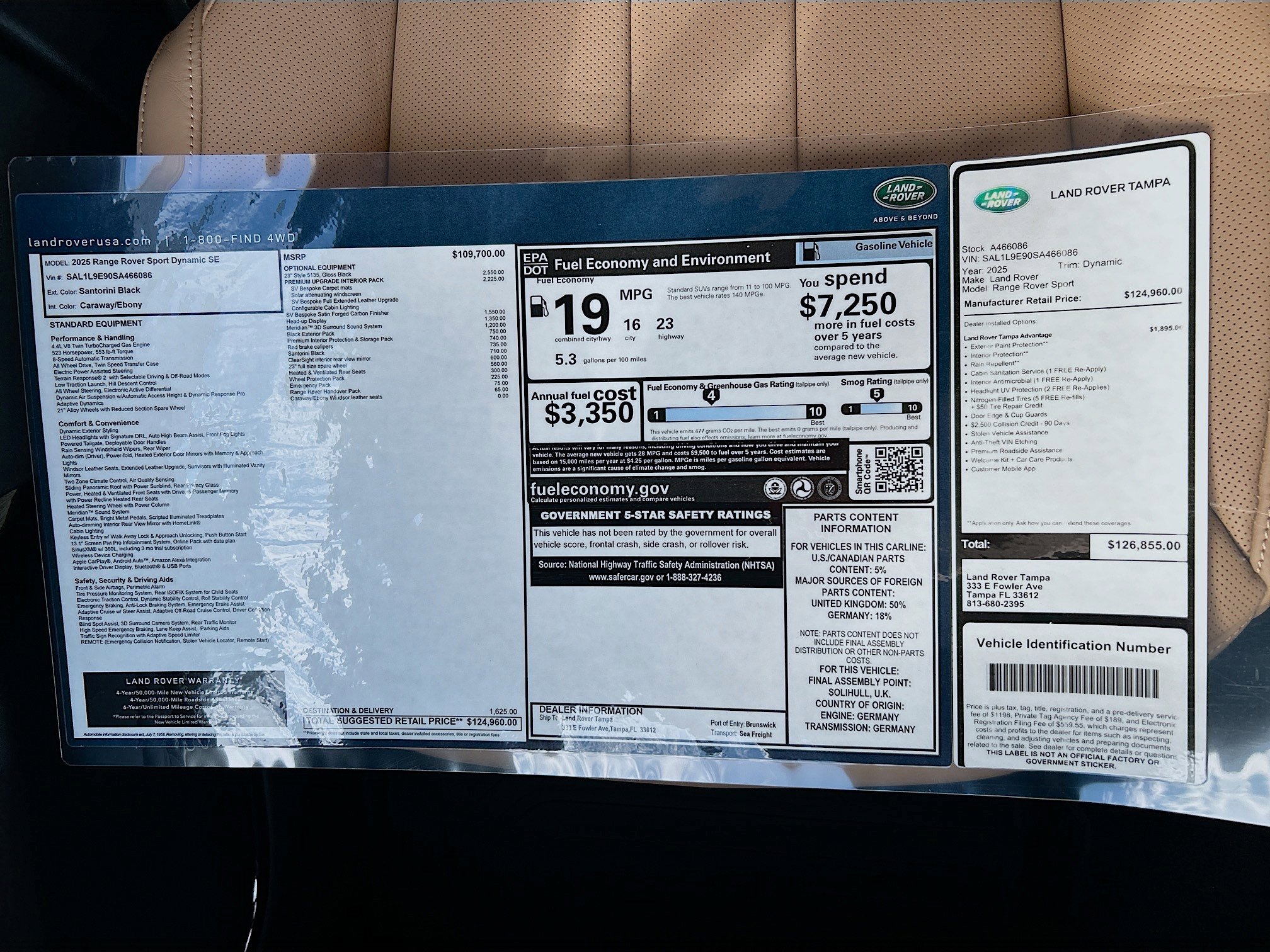 Used 2025 Land Rover Range Rover Sport Dynamic SE image 42