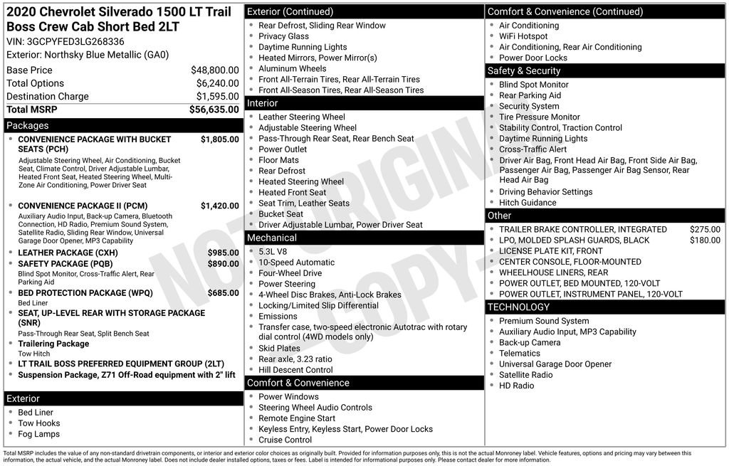 Used 2020 Chevrolet Silverado 1500 LT Trail Boss AWD/4WD image 2
