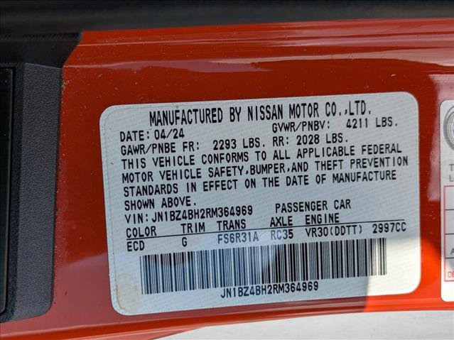 Used 2024 Nissan Z Performance w/ Heritage Edition RWD image 22