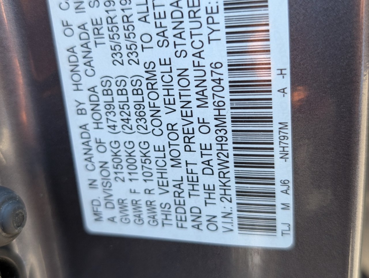 Used 2021 Honda CR-V Touring image 22