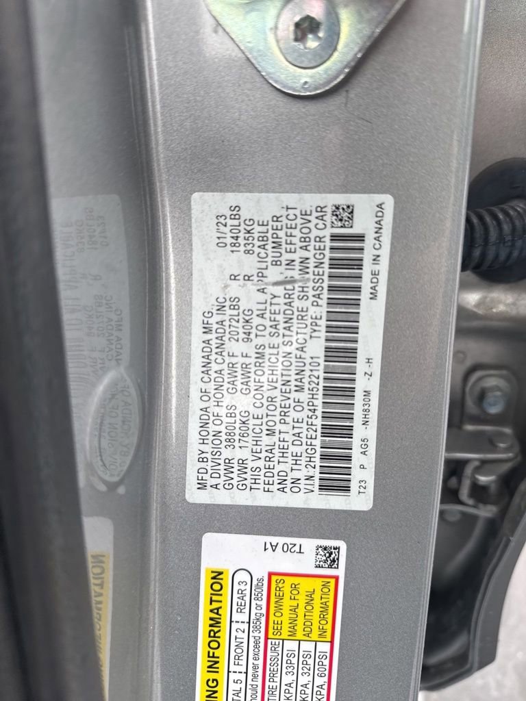 Certified 2023 Honda Civic Sport image 23