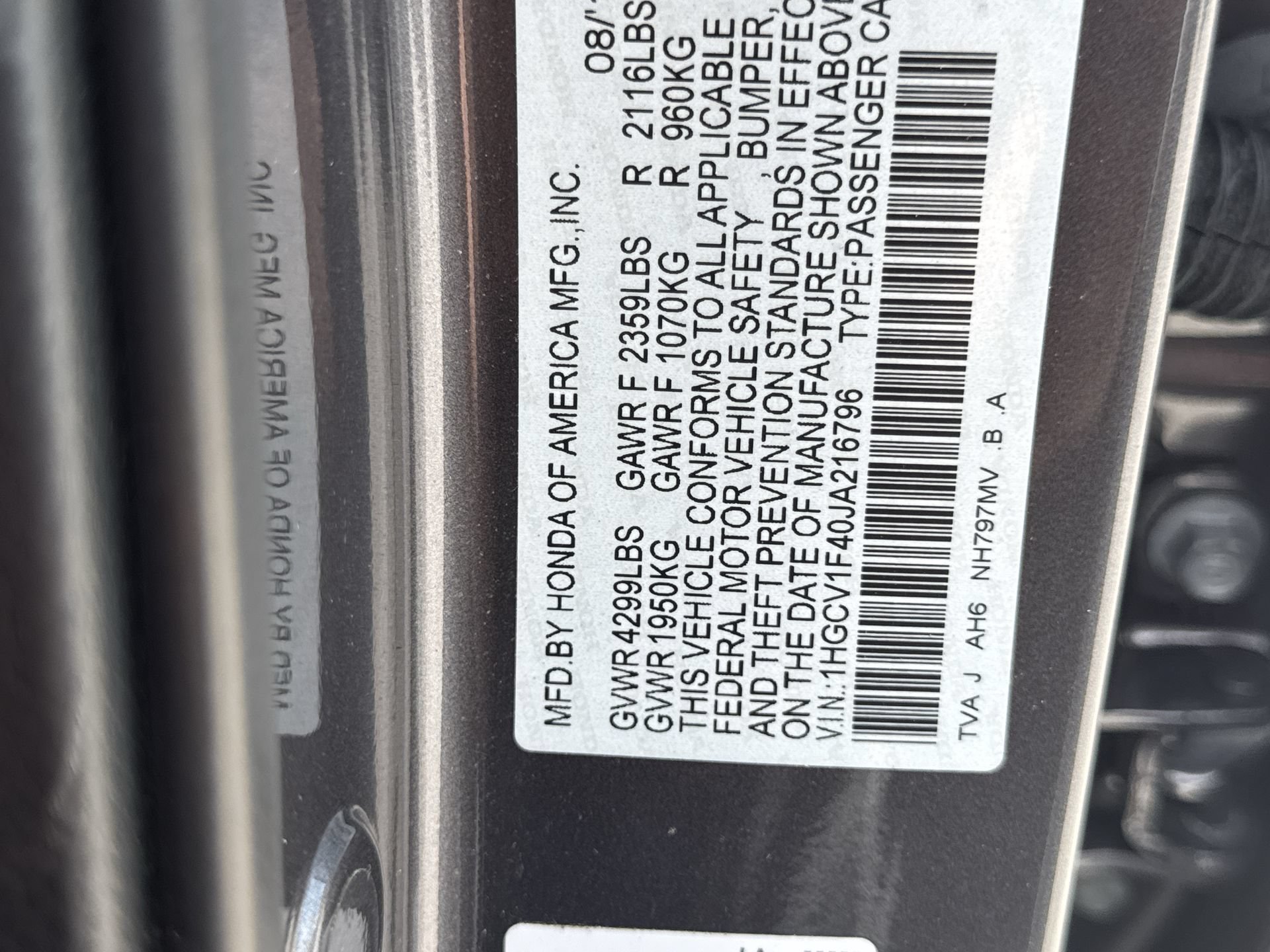 Used 2018 Honda Accord EX image 35