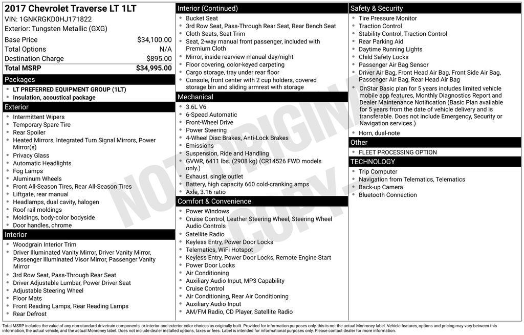 Used 2017 Chevrolet Traverse LT image 12