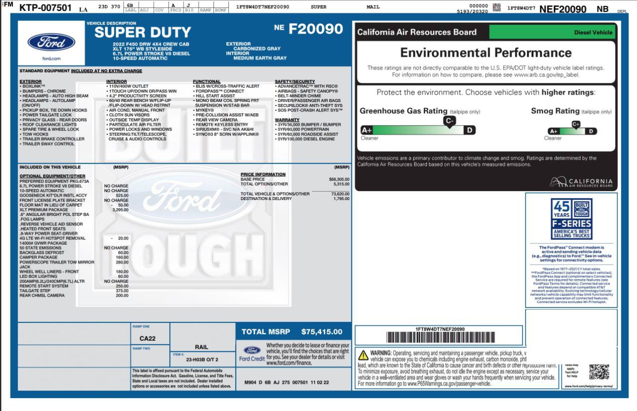 Used 2022 Ford F450 XLT w/ XLT Premium Package AWD/4WD image 4