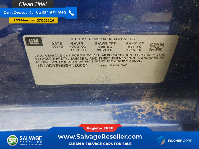 Used 2013 Chevrolet Sonic LT w/ Wheels and Fog Lamp Package FWD image 16