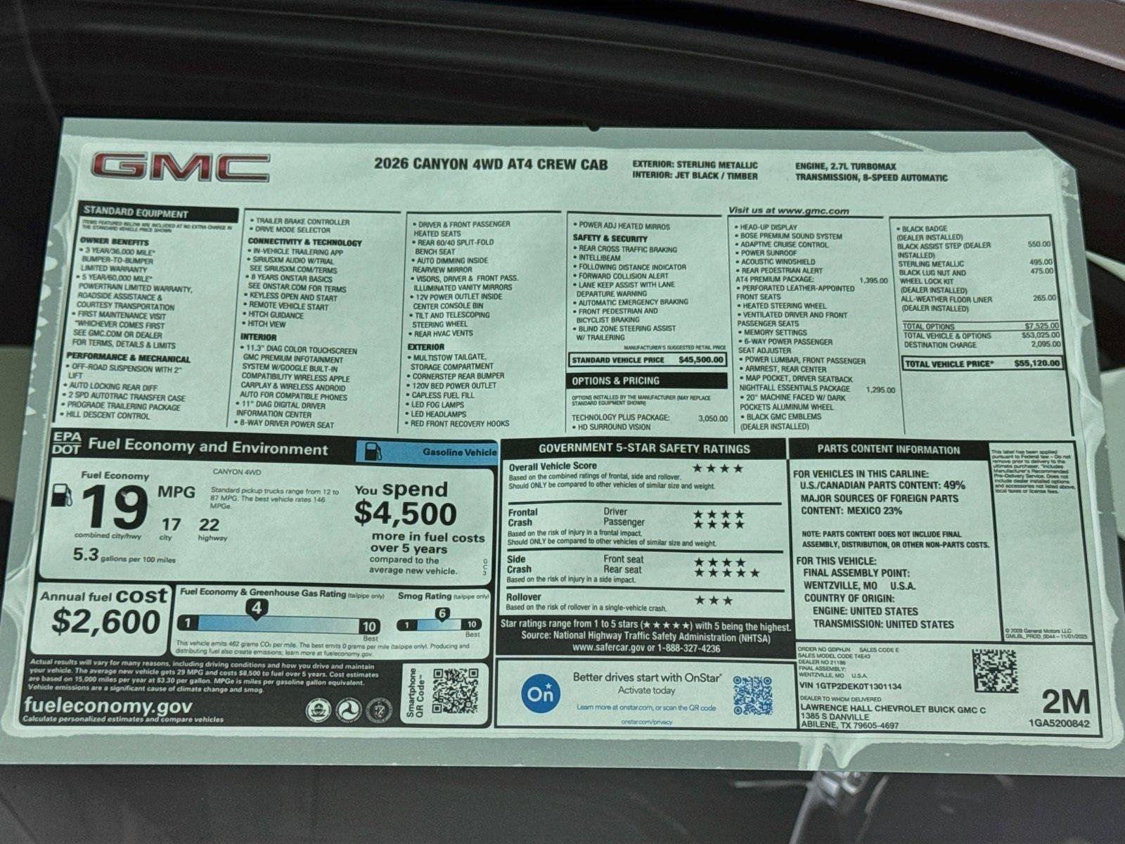 New 2026 GMC Canyon AT4 w/ Technology Plus Package AWD/4WD image 20