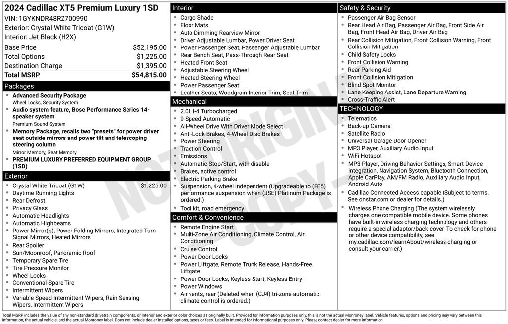 Certified 2024 Cadillac XT5 Premium Luxury AWD/4WD image 36