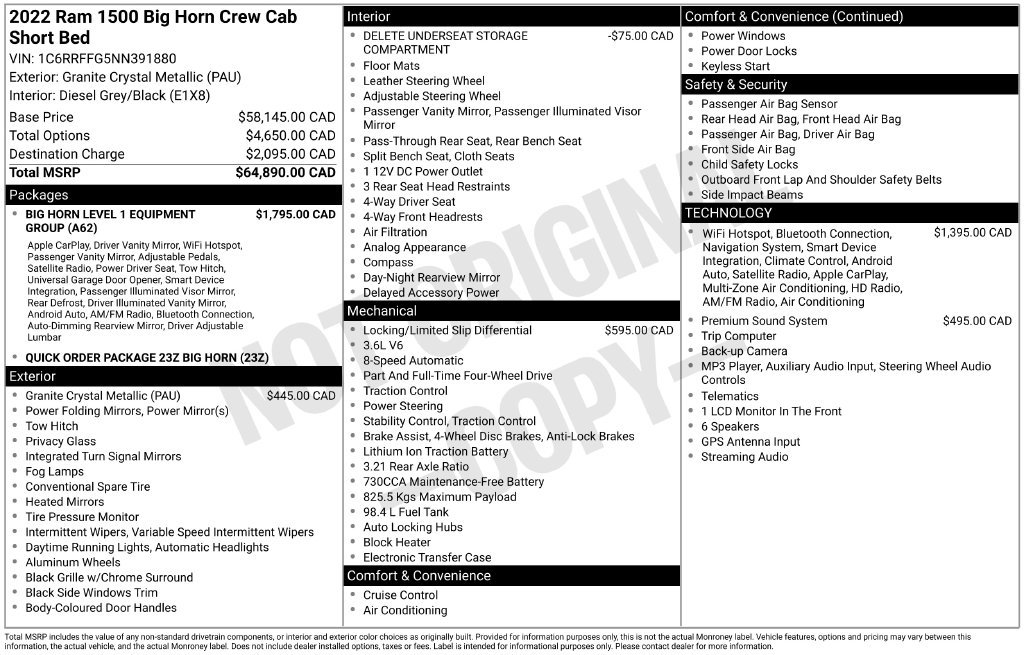 Used 2022 RAM 1500 Big Horn AWD/4WD image 46
