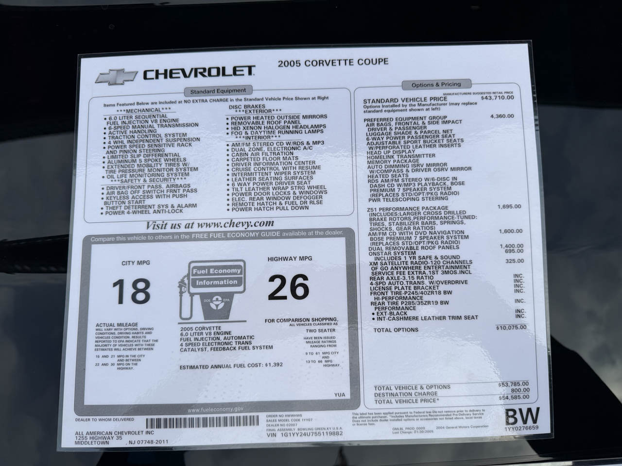 Used 2005 Chevrolet Corvette Coupe w/ Preferred Equipment Group image 29