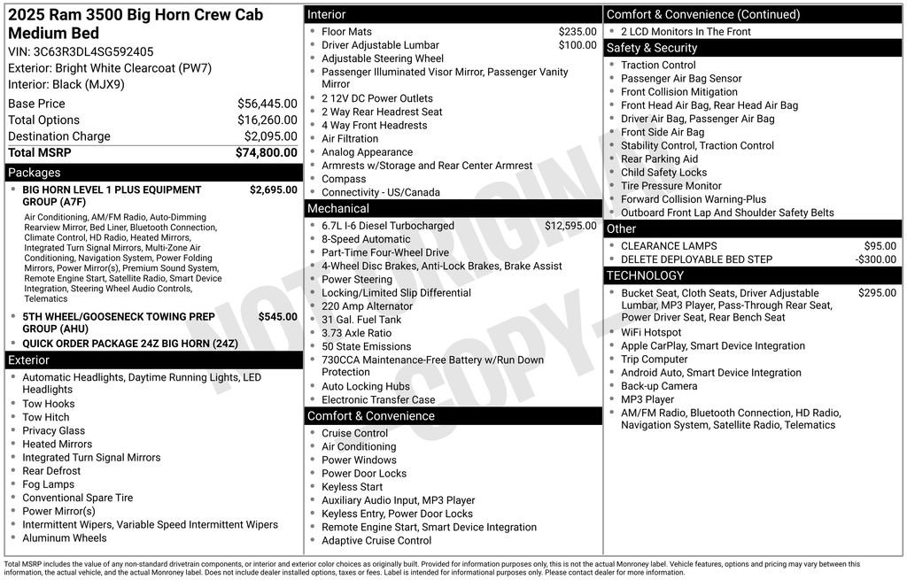 Used 2025 RAM 3500 Big Horn image 51