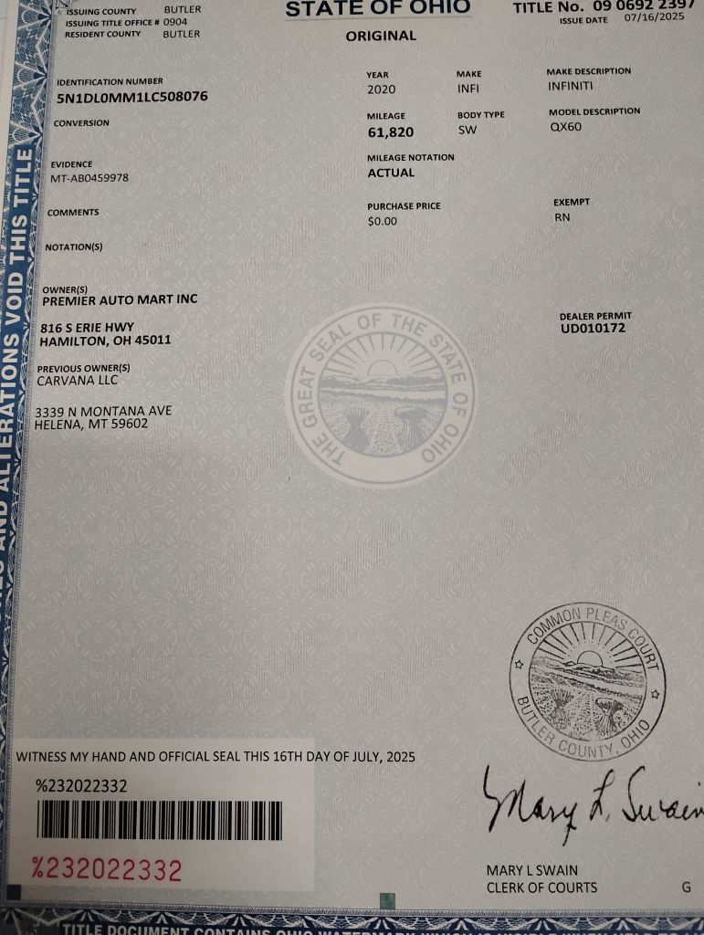 Used 2020 INFINITI QX60 Luxe w/ Essential Package image 26