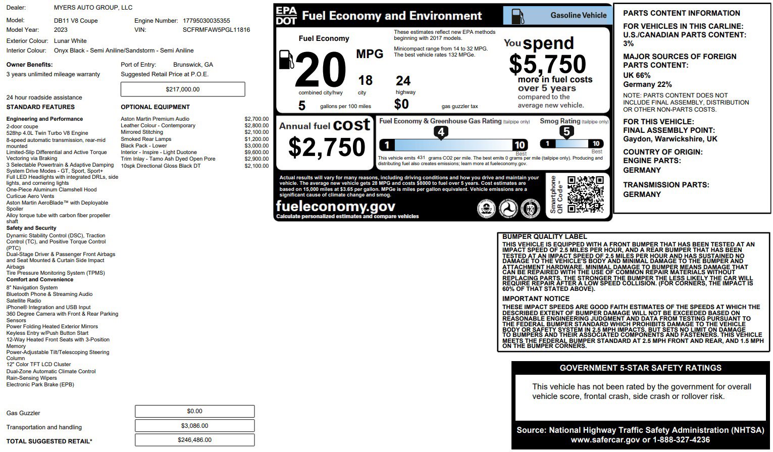 Used 2023 Aston Martin DB11 Coupe image 26
