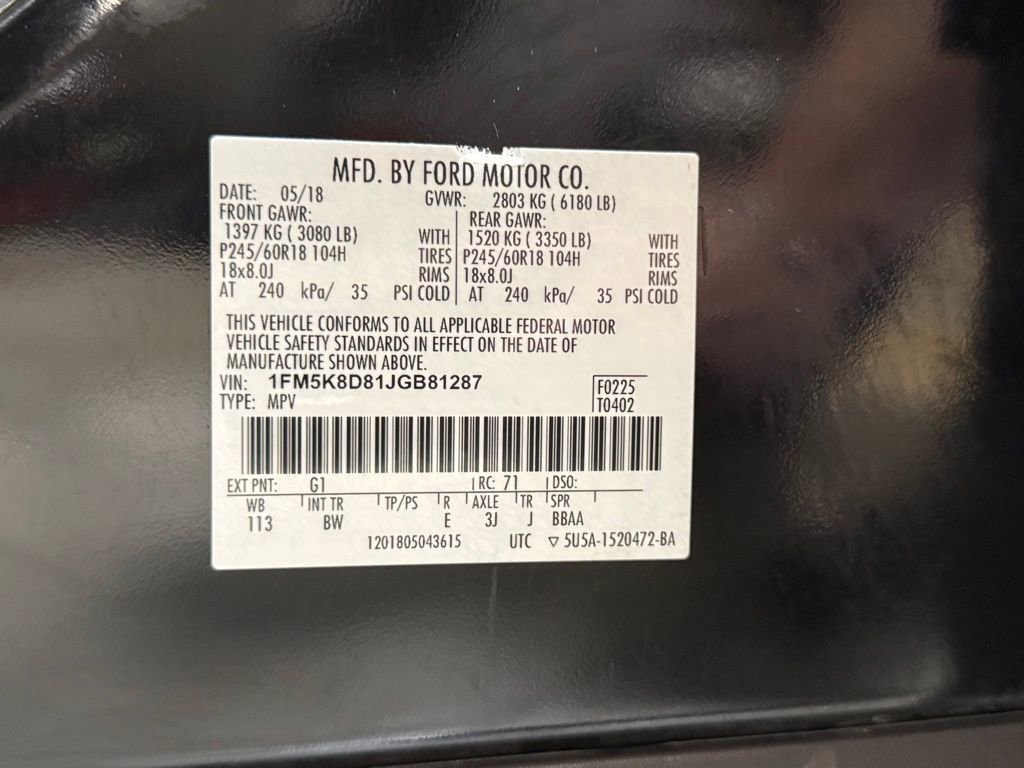 Used 2018 Ford Explorer XLT w/ Equipment Group 202A AWD/4WD image 43