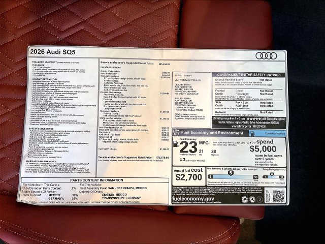 New 2026 Audi SQ5 Premium Plus AWD/4WD image 10