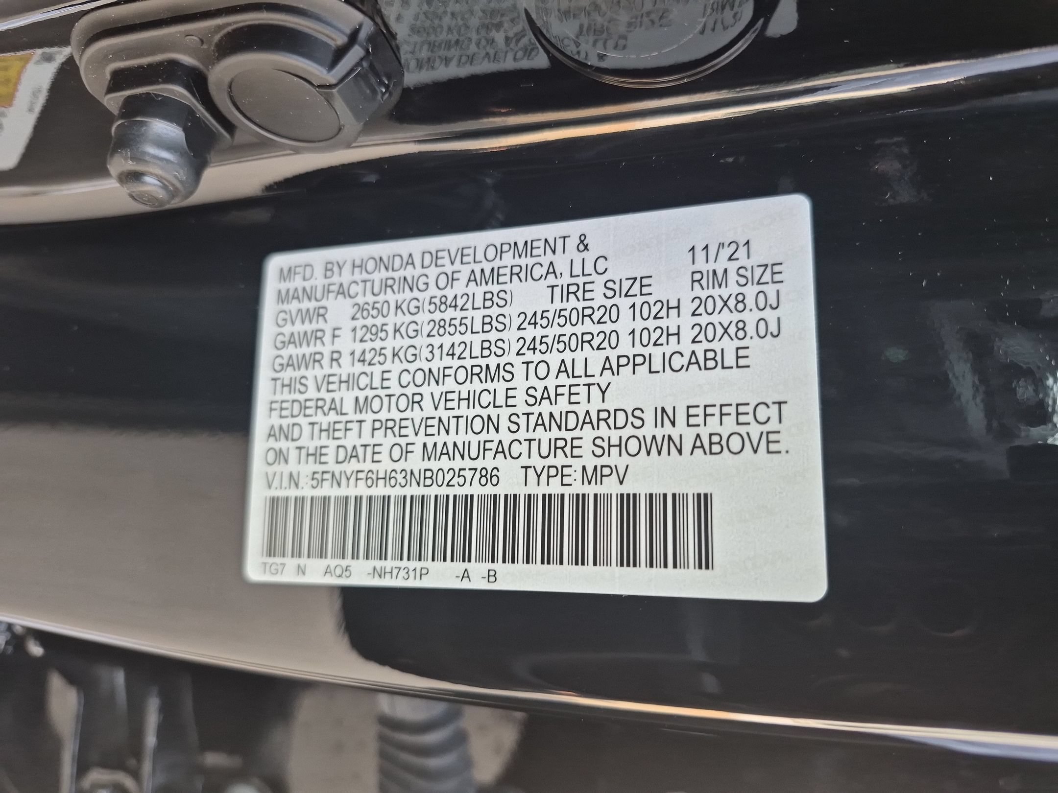 Certified 2022 Honda Pilot Touring image 39