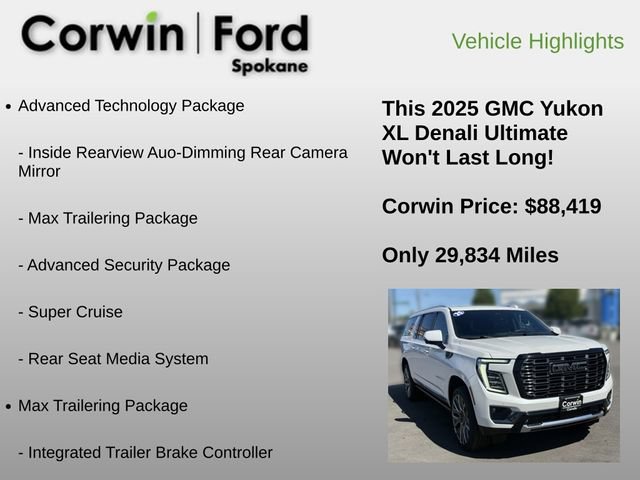 Used 2025 GMC Yukon XL Denali Ultimate AWD/4WD image 6