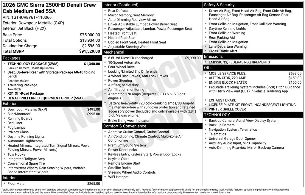 New 2026 GMC Sierra 2500 Denali w/ Technology Package image 11