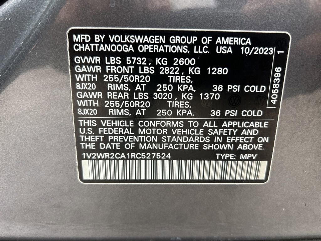Used 2024 Volkswagen Atlas SE image 49