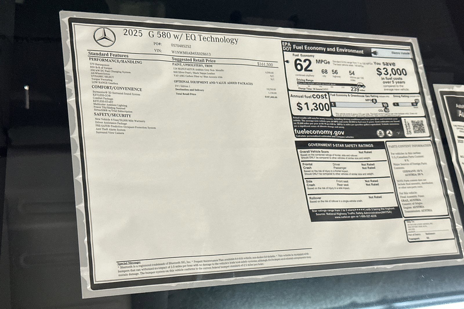 New 2025 Mercedes-Benz G 580 w/ EQ Technology image 29