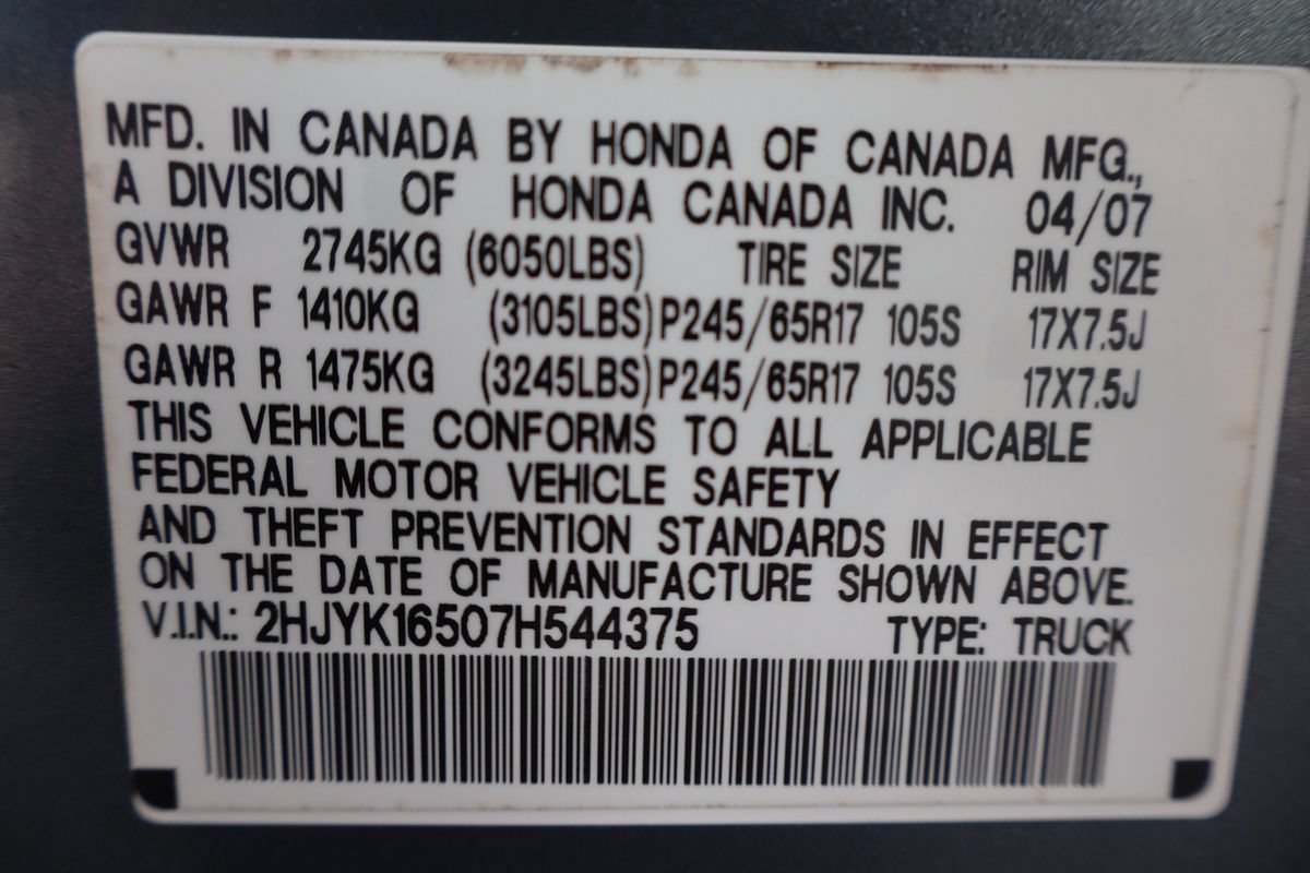 Used 2007 Honda Ridgeline RTL image 45
