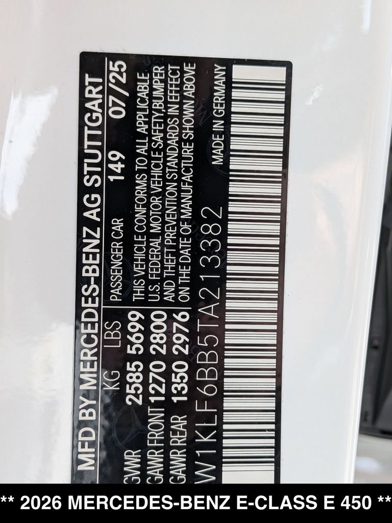 Certified 2026 Mercedes-Benz E 450 4MATIC Sedan image 32
