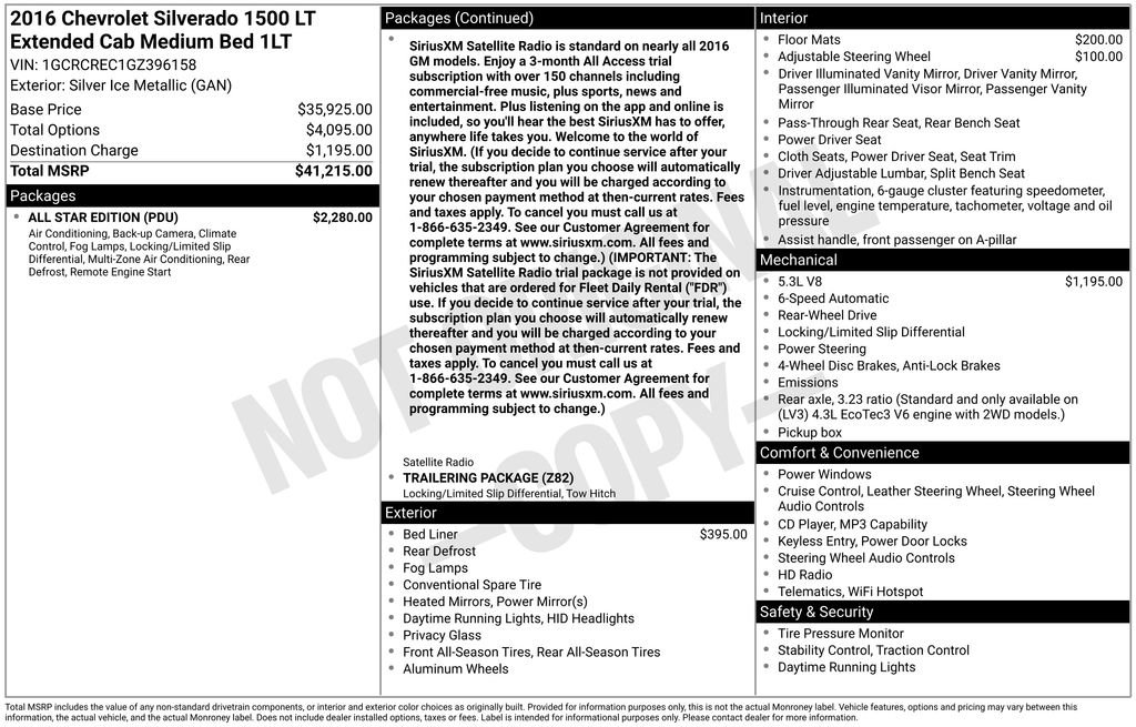 Used 2016 Chevrolet Silverado 1500 LT w/ All Star Edition image 46