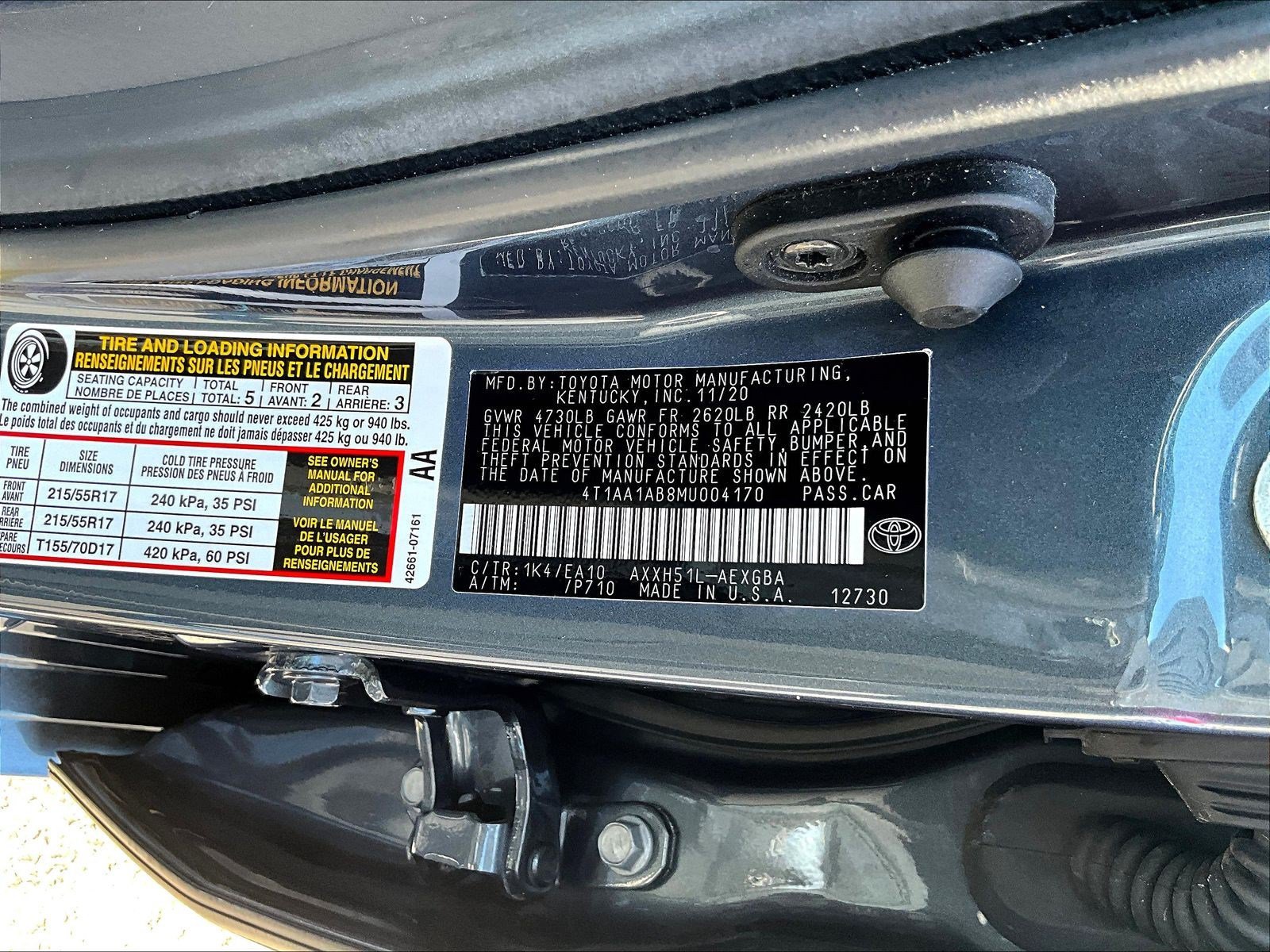 Used 2021 Toyota Avalon XLE w/ Moonroof Package FWD image 19