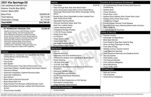 Certified 2021 Kia Sportage EX w/ EX Technology Package AWD/4WD image 14