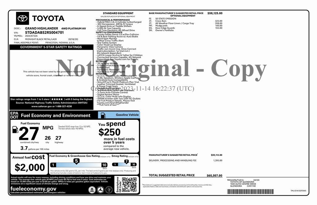 Used 2024 Toyota Grand Highlander AWD Hybrid image 3