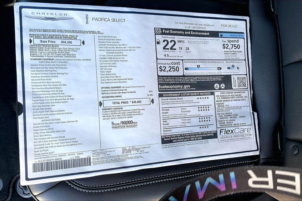 New 2026 Chrysler Pacifica Select FWD image 14