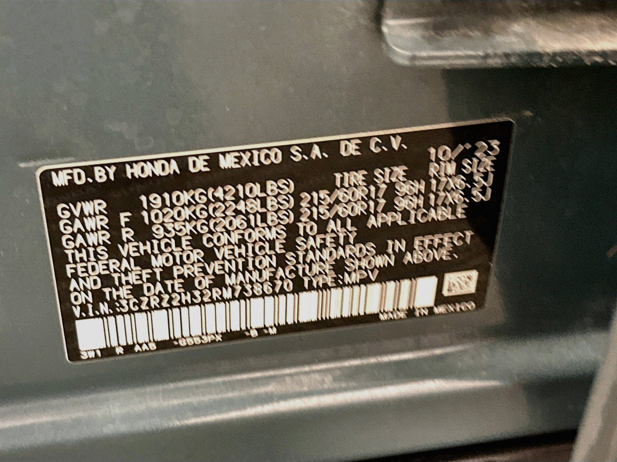 Used 2024 Honda HR-V LX image 12