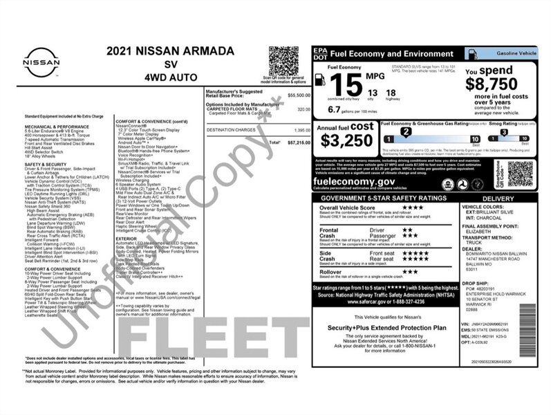 Used 2021 Nissan Armada SV AWD/4WD image 3