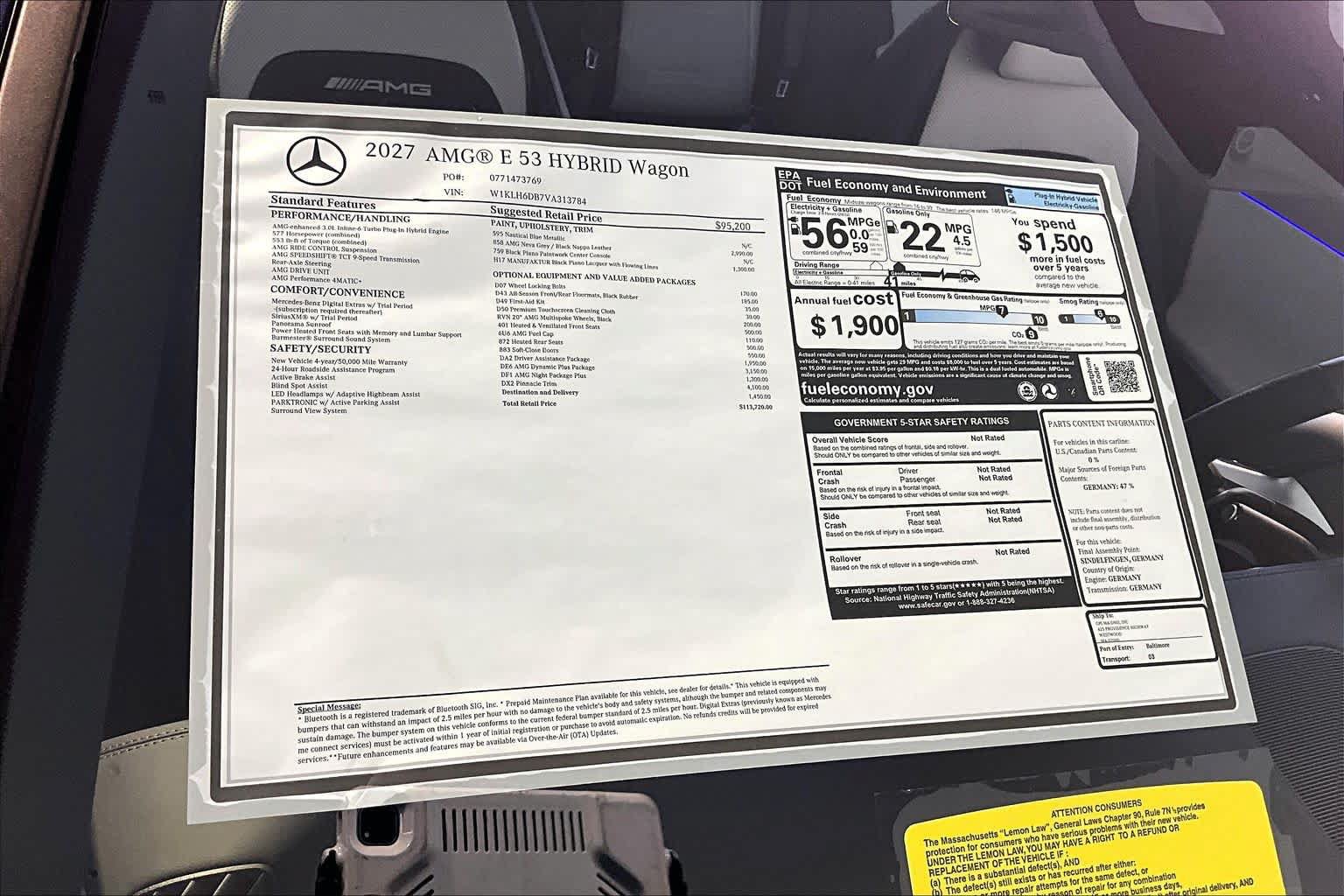 New 2027 Mercedes-Benz E 53 AMG e 4MATIC Wagon image 18