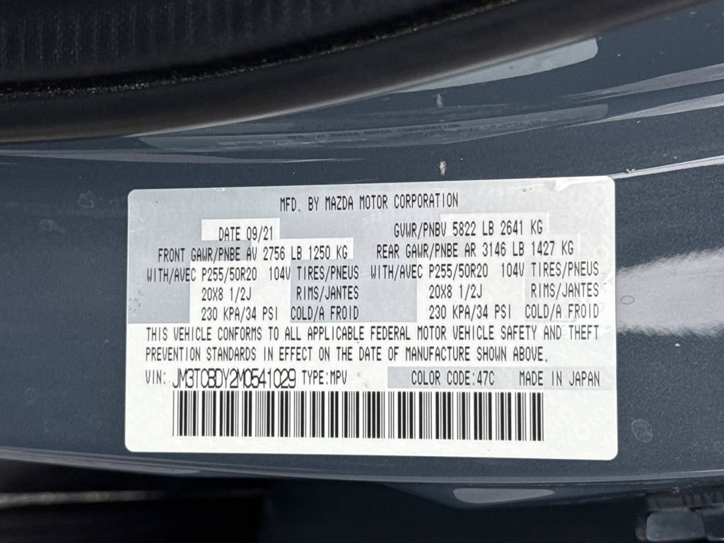 Certified 2021 MAZDA CX-9 Carbon Edition AWD/4WD image 33