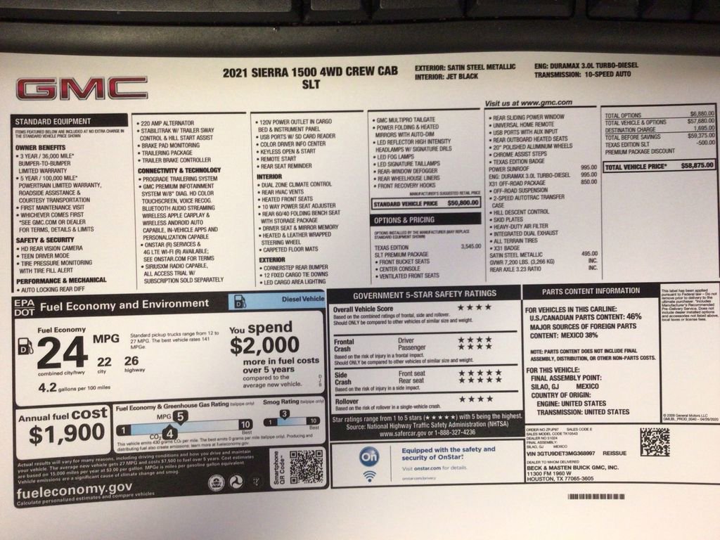 Used 2021 GMC Sierra 1500 SLT image 37