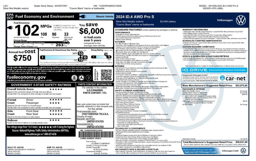 Used 2024 Volkswagen ID.4 Pro S AWD/4WD image 4