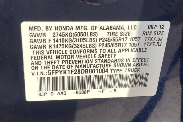 Used 2013 Honda Ridgeline RT image 30