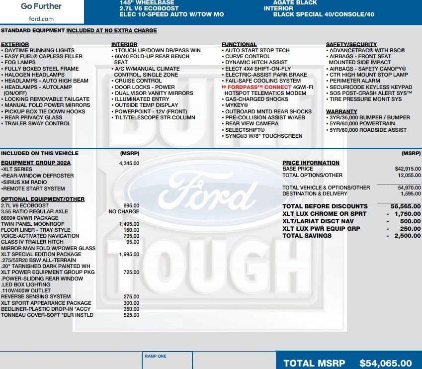 Used 2019 Ford F150 XLT w/ Equipment Group 302A Luxury image 2