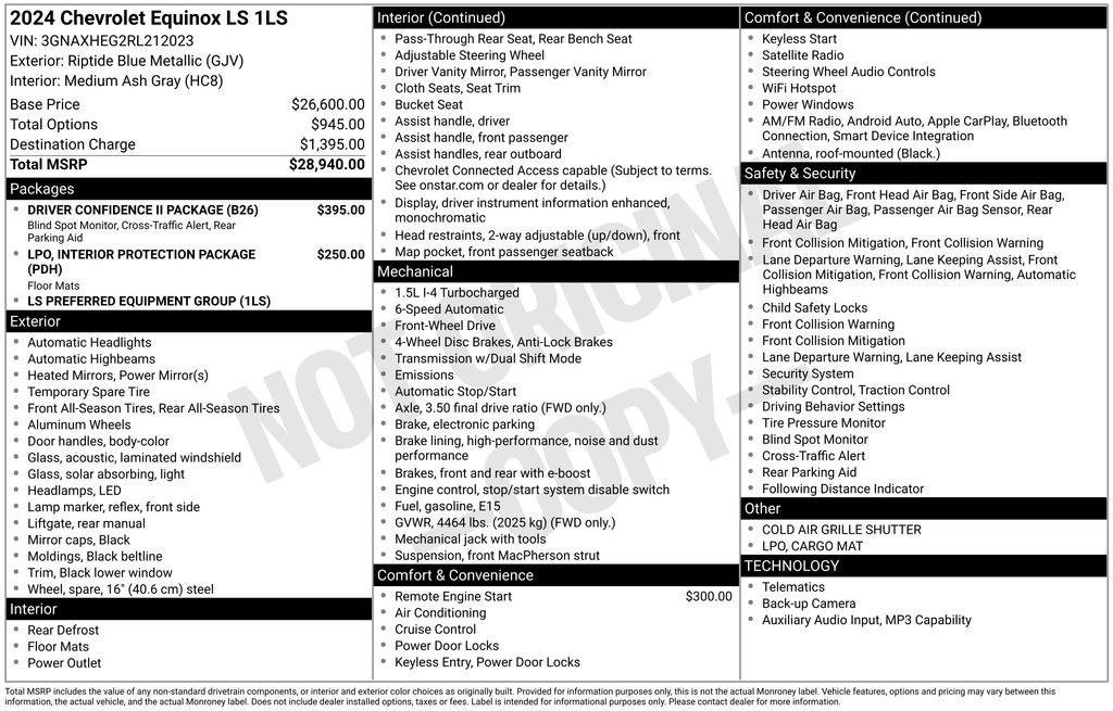 Used 2024 Chevrolet Equinox LS w/ Driver Confidence II Package FWD image 3