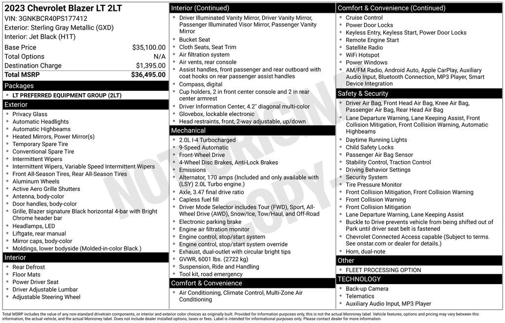 Used 2023 Chevrolet Blazer LT image 36