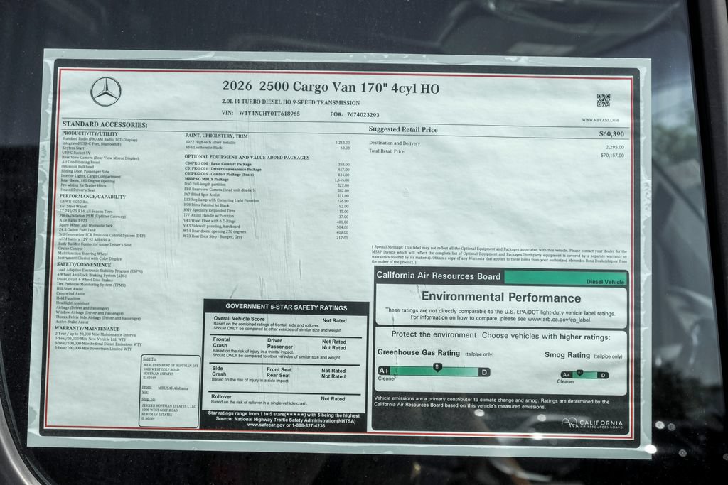 New 2026 Mercedes-Benz Sprinter 2500 image 21