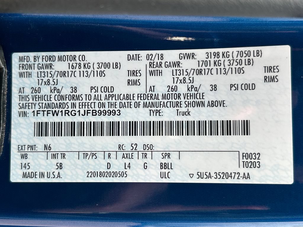 Used 2018 Ford F150 Raptor w/ Equipment Group 802A Luxury AWD/4WD image 32