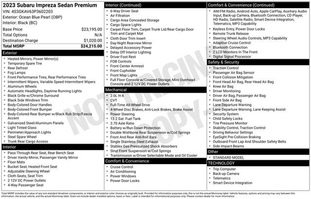 Used 2023 Subaru Impreza Premium image 34