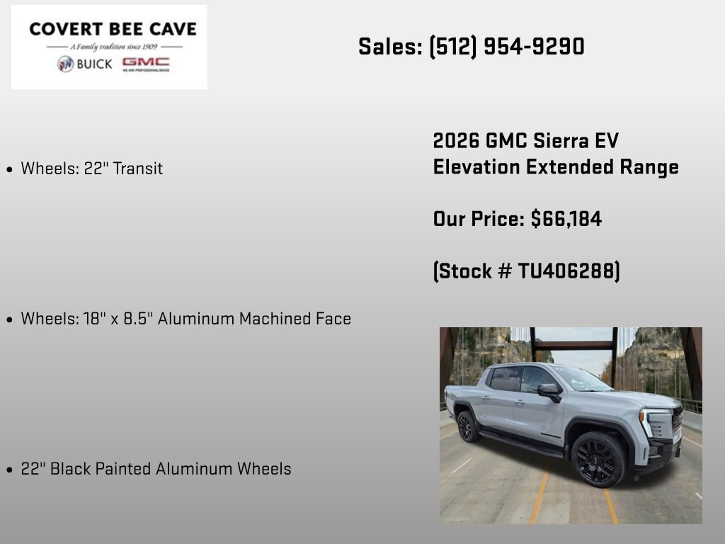 New 2026 GMC Sierra EV Elevation w/ LPO, Elevation Dark Package AWD/4WD image 24